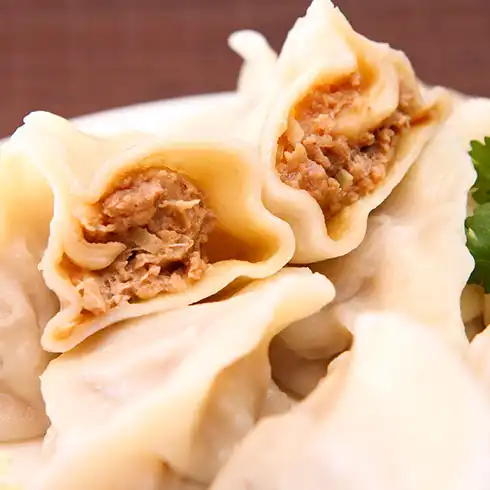 Allium mongolicum Regel and camel meat dumplings